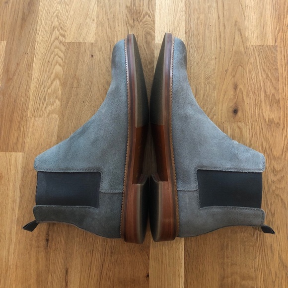 J Shoes Jamie Boot Men's Chelsea Gray Suede Boot - Picture 4 of 7